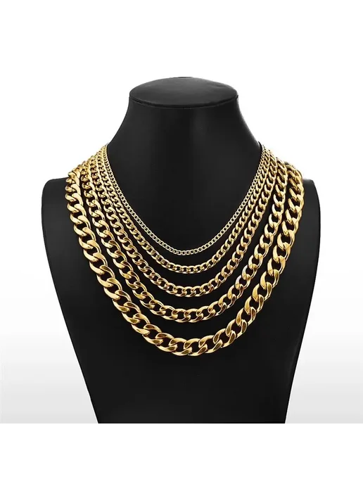 Jiayiqi Цепочка из нержавеющей стали 7mm Rope, 55 см, вариант, фото 5