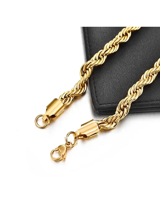 Jiayiqi Цепочка из нержавеющей стали 7mm Rope, 55 см, вариант, фото 7