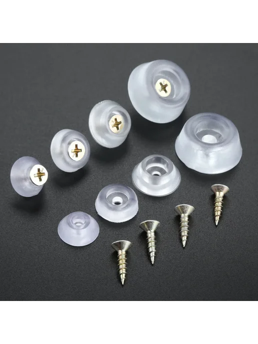 Прозрачные колпачки на ножки мебели 15mm, 10 шт, 10 шт, фото 2