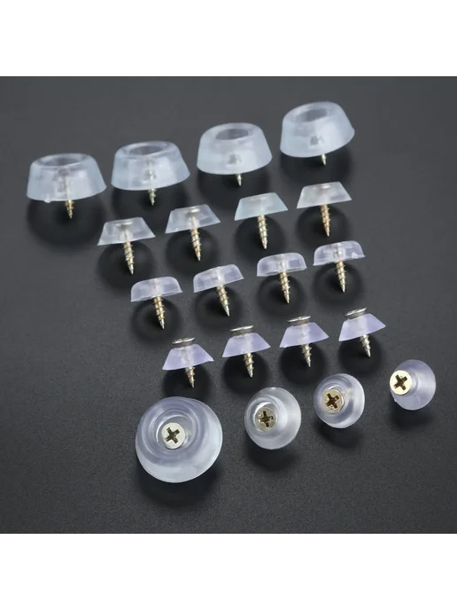 Прозрачные колпачки на ножки мебели 15mm, 10 шт, 10 шт, фото 3