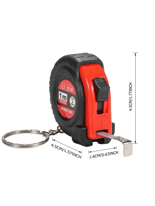 OPPOHERE Рулетка-брелок 1м, Красный, Model 4, 1 м