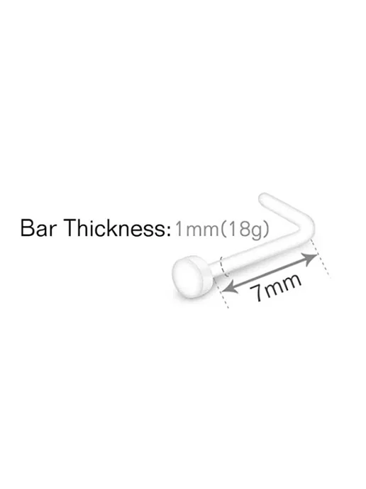 Пирсинг для брови 18g, 7 мм, 1pcs, 11, 18 г, 1 шт