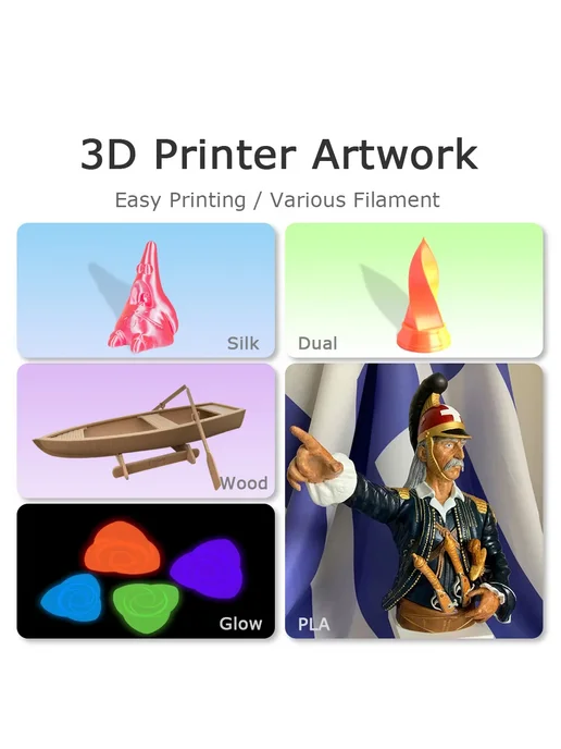 Opy Нить для 3D ручки PLA Glow Green 10m, зеленый, фото 4