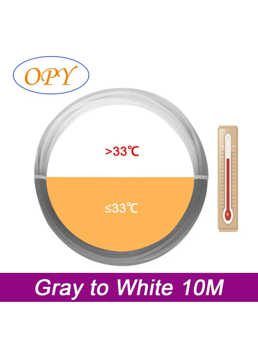 Opy Нить для 3D ручки, Gray to White 10m, белый