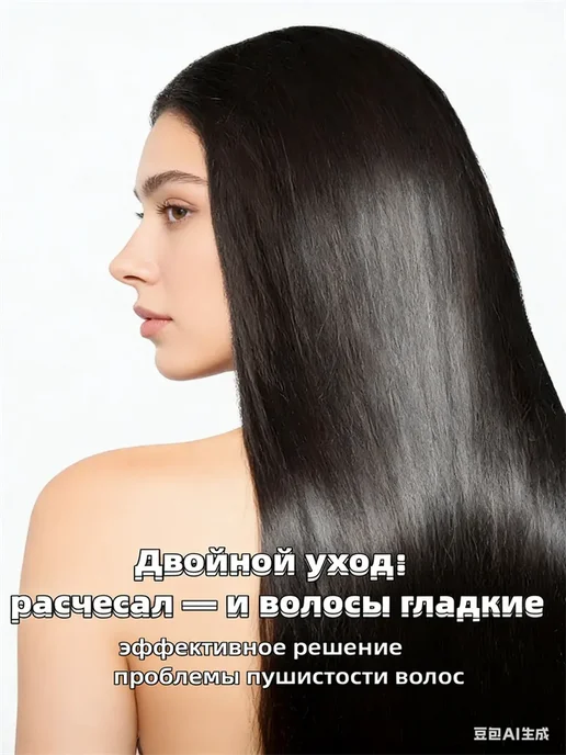 Расческа выпрямитель Беспроводной, розовый, фото 6