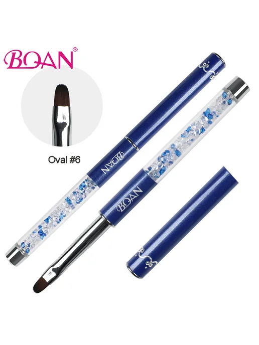 BQAN Кисть для ногтей овальная, Size 10, белая, белый, фото 2