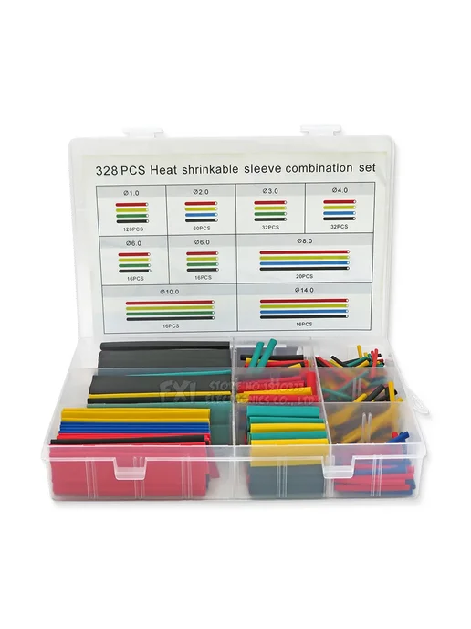 HJXRHGAL Термоусадочные трубки набор 328PCS Color box, 328 шт