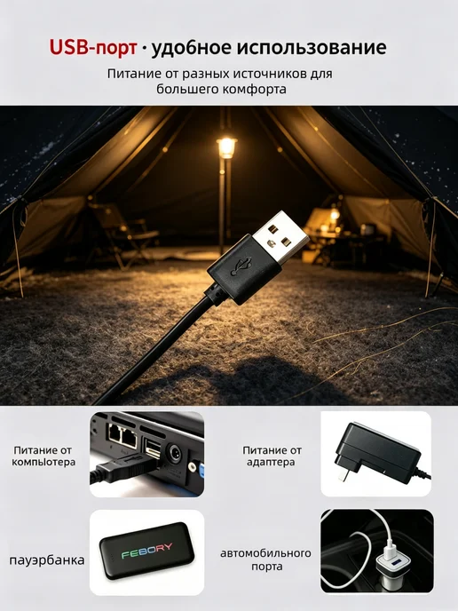 Подогревная подстилка 160х80 USB для спального мешка, 160x80, фото 4