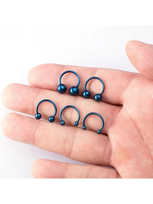 HONGTU BOBY JEWELRY Кольца для пирсинга, 5 шт, золотистые, 5 шт, фото 7