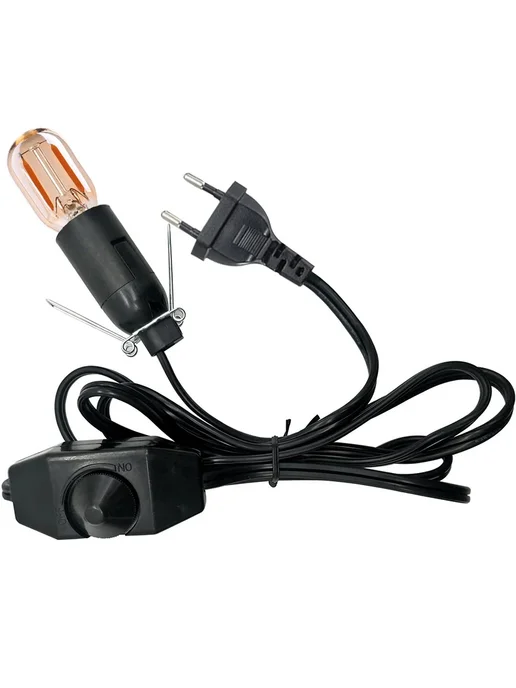 Шнур для лампы с диммером 1.8 м Black ON OFF T22G, 1,8 м, фото 2