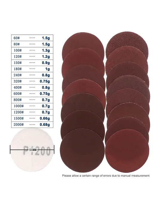 VIBRATITE Наждачные круги 50 мм, 150 грит, 10 шт, 60 шт, фото 5