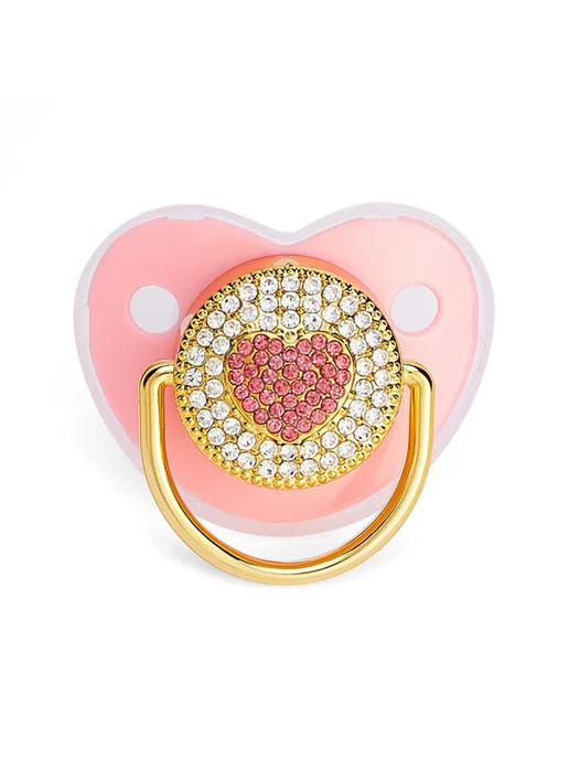 Нет бренда Розовая пустышка для новорожденных с сердцем, Color Pink he, розовый