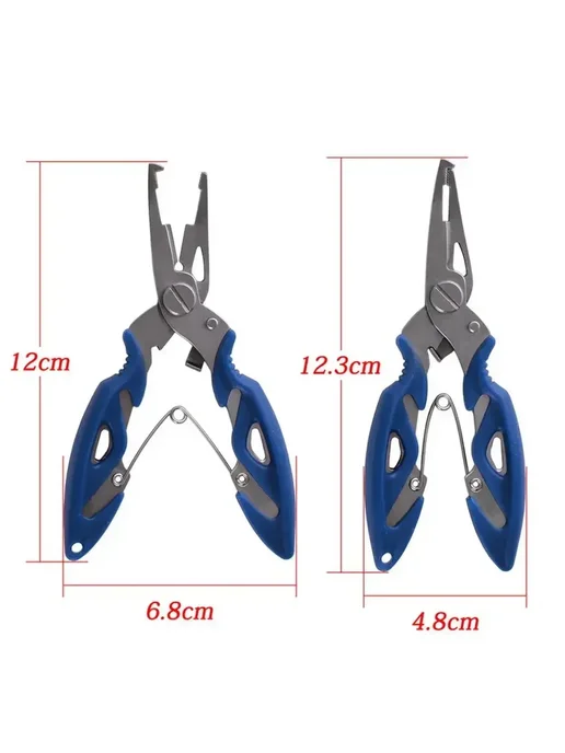 Нет бренда Рыболовные плоскогубцы Stainless steel & ABS Blue Pliers, черный, фото 5