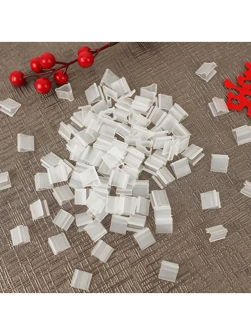 YUEYAO 100шт V-клипсы для воздушных шаров, белые, 100 шт