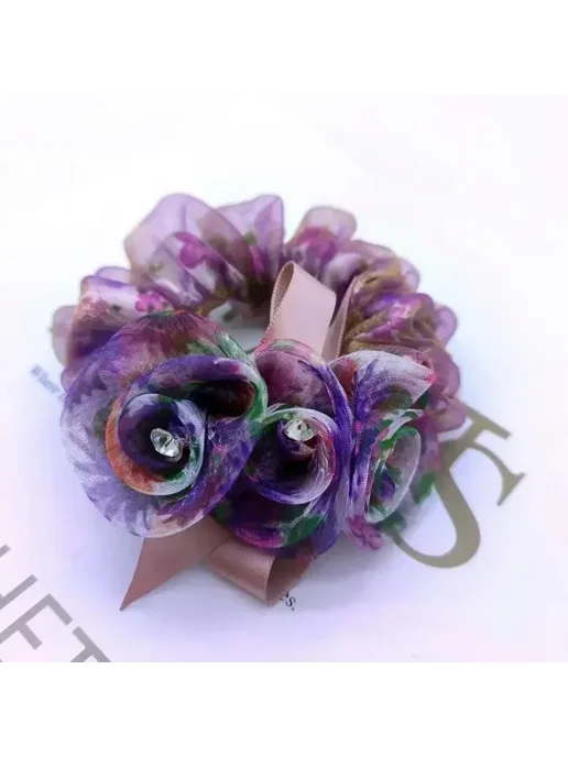 FENGCHE Женские кружевные резинки для волос Fantaisie Tie 11, фиолетовый