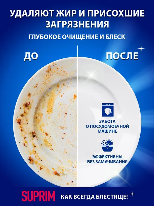 SUPRIM Таблетки для посудомоечных машин All in 1, вариант, фото 3