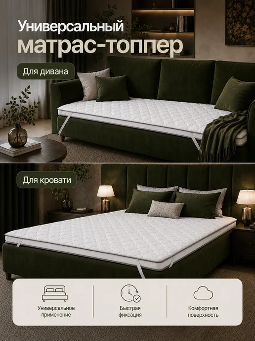 WiCor Матрас топпер 160х200 ортопедический, 160x200, фото 8