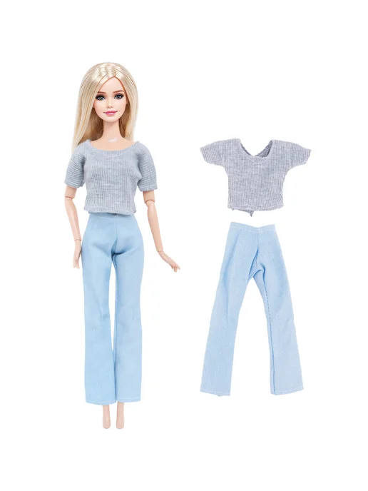 YAMIOW Комплект одежды для куклы Barbie, голубой, NO.B, голубой