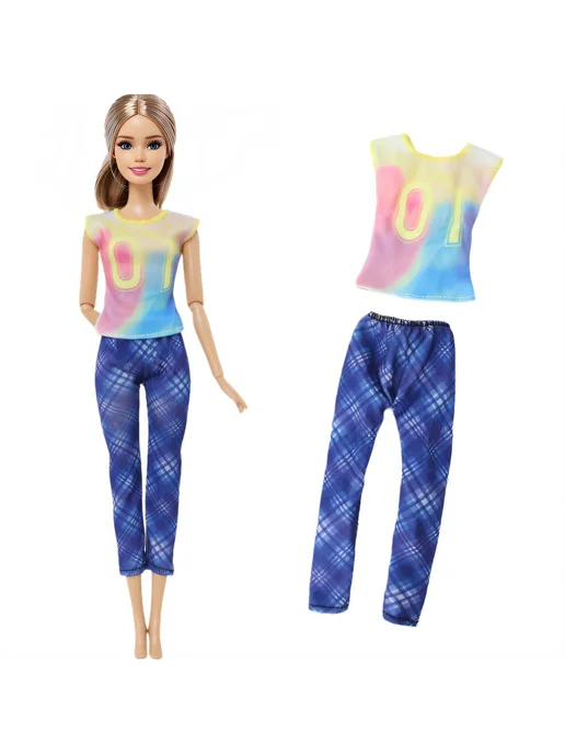 YAMIOW Комплект одежды для куклы Barbie, голубой, NO.B, голубой, фото 6
