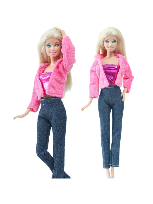 YAMIOW Комплект одежды для куклы Barbie, розовый, NO.BA, розовый