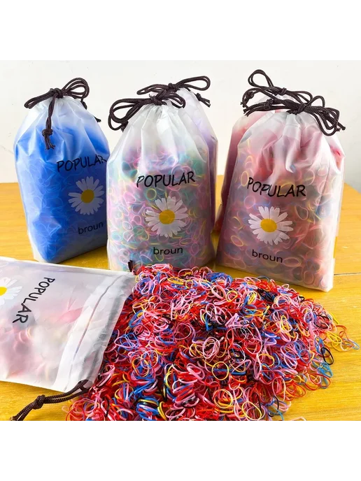 ZUXMINL Черные резинки для волос 50 шт, color 24, 50 шт, фото 2
