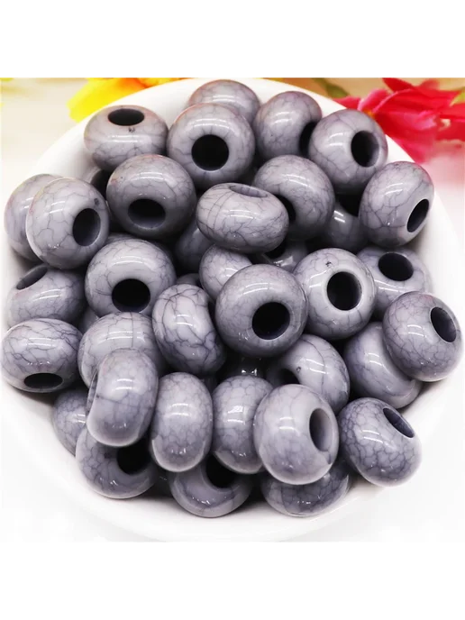 IrisDream Бусины пластиковые Round AB Glitter, 14x8 мм, 14x8 мм, фото 5