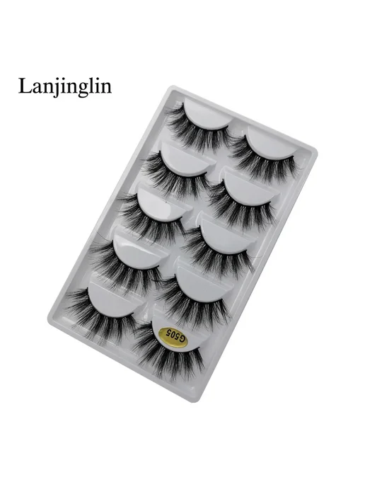 Lanjinglin Накладные ресницы G505, 5 пар, вариант