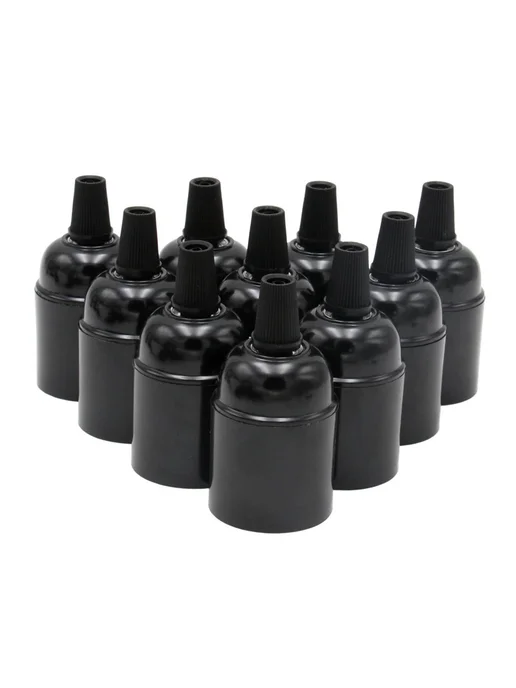 Нет бренда Пластиковые патроны E27 Черный, Bakelite black, 10 pieces, черный, фото 2