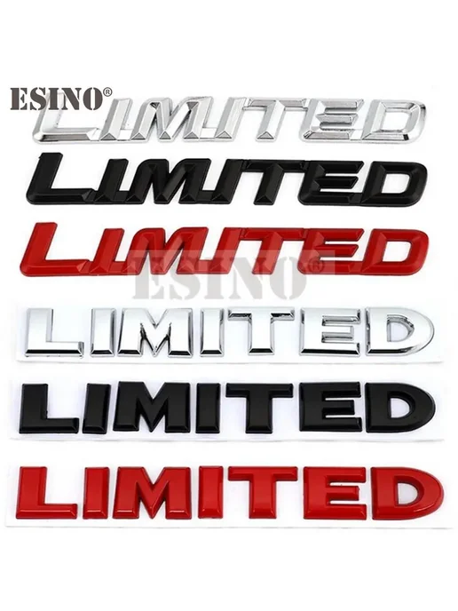 Эмблема "LIMITED" серебристая, 3D металл, серебристый, фото 2