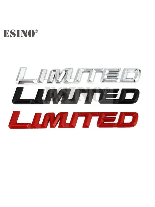 Эмблема "LIMITED" серебристая, 3D металл, серебристый, фото 3