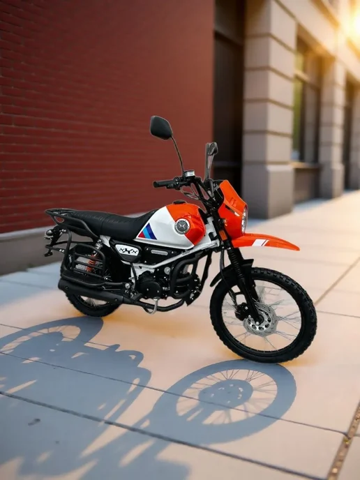 Мопед взрослый бензиновый COLT SCRAMBLER N1100 оранж, оранжевый, фото 2