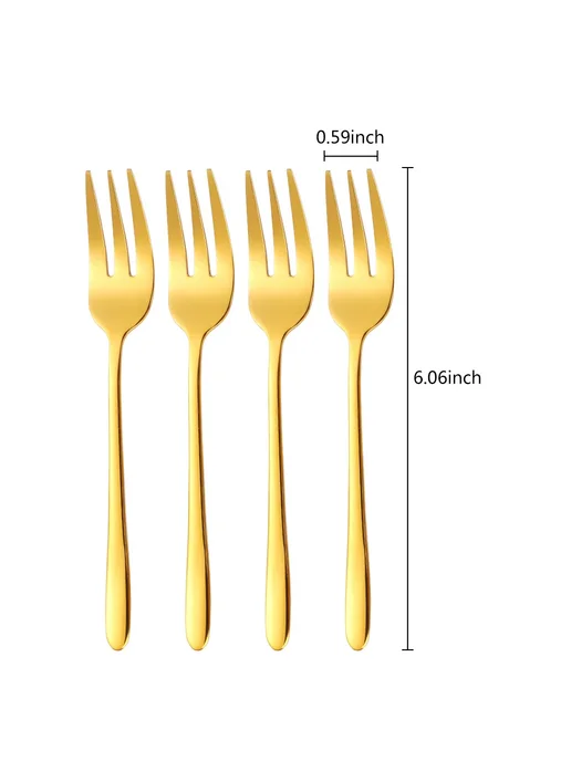 TD Home Вилки из нержавеющей стали 4pcs Gold, 4 шт