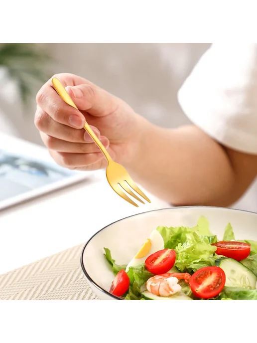 TD Home Вилки из нержавеющей стали 4pcs Gold, 4 шт, фото 5
