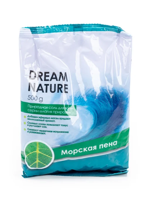 Dream Nature Cоль для ванны Морская пена с эфирными маслами, 500г, 500 г
