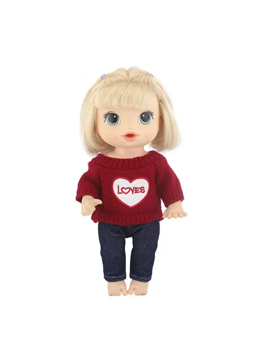 NURVACO Свитер + штаны для куклы Baby Alive 01, бежевый