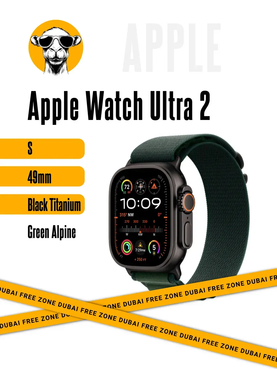Apple Watch Ultra 2 2024 49mm Black Dark Green Alpine Loop S