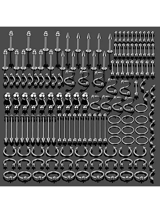 Нет бренда Пирсинг для тела 14G 1.6mm 14mm, 5mm, 10PCS, B, 10 шт, фото 3