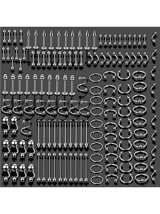 Нет бренда Пирсинг для тела 14G 1.6mm 14mm, 5mm, 10PCS, B, 10 шт, фото 7