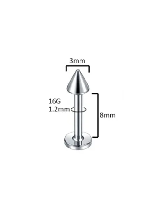 Нет бренда Пирсинг в нос губу 16G 1.2mm, 3mm, 8mm, S, 16 г