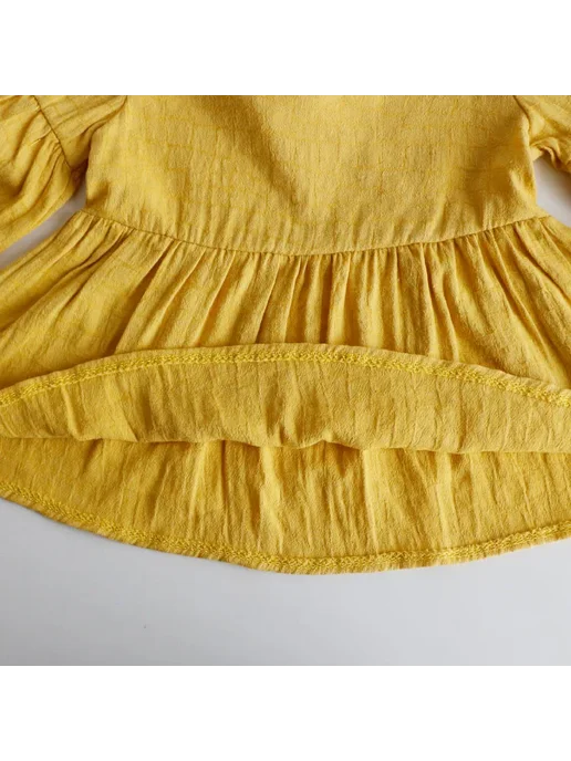 LILIGIRL Детские хлопковые блузки с рукавами-фонариками для девочек, розовый, фото 7