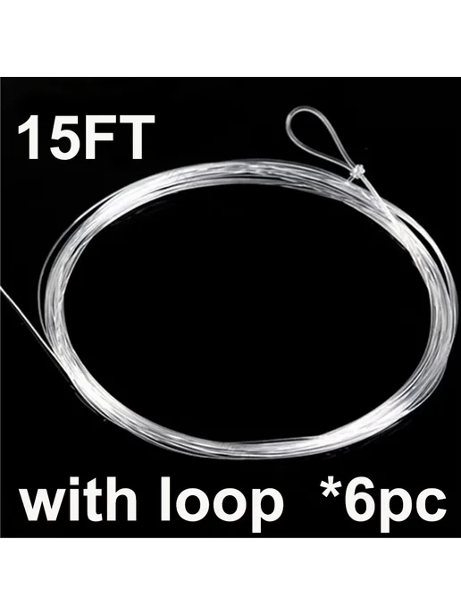 MAXIMUMCATCH Нейлоновые поводки 15ft, 6pc, 5X, с петлей, 6pc 5X