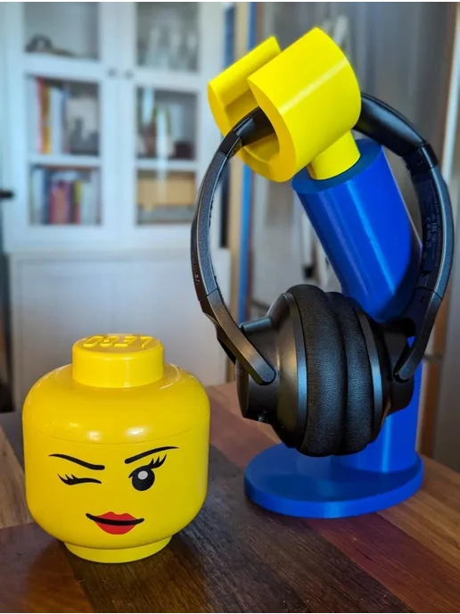 Подставка для наушников LEGO 3D‑печати синий цвет, синий, фото 3