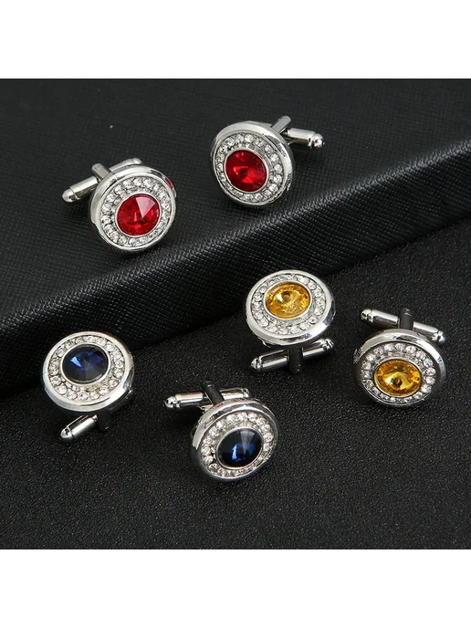 chyvenee Запонки с кубическим цирконием Men gift, вариант, фото 2