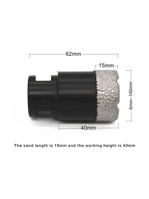 louCnloin Колонковое буровое долото M14, 14mm, Алмазное 38mm, фото 2
