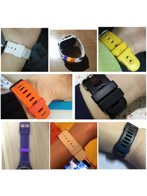 qinband Силиконовые ремешки для часов 4pcs-15 19 мм, 4 шт, фото 7