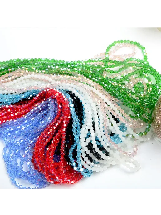 STENYA Бусины 4 мм розовые кристаллы, mix color, розовый, фото 4