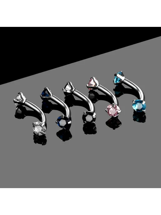 Нет бренда Стальное пирсинг для бровей, губ, ушей Bijoux 16г, Style2, 16 г, фото 5