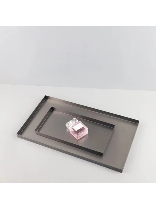 Нет бренда Геометрическая металлическая, 30.2×15.3 средний золотой, 30.2x15.3, фото 2