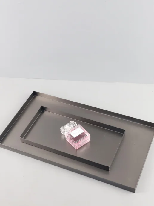 Нет бренда Геометрическая металлическая, 30.2×15.3 средний золотой, 30.2x15.3, фото 4