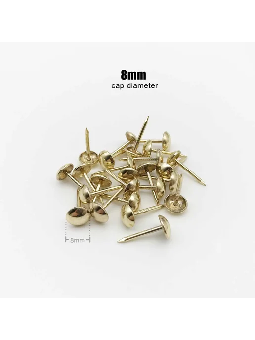 HZYUEGOU Гвозди для обивки golden cap dia 8mm 25 шт, 25 шт
